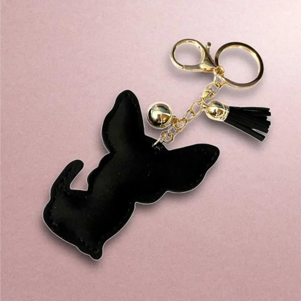 Cute Cartoon Chihuahua Keychain Rhinestone Animal Pet Dog Bag Backpack Charm